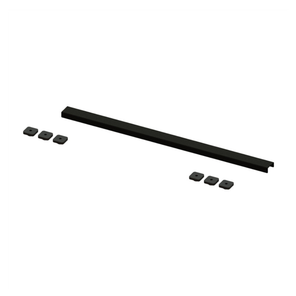 Cut out product image of the Abacus Elements Matt Black 700mm Infinity Waste Cover Plate